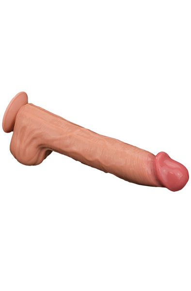 Dual Layer Sliding Skin Dildo 36 cm