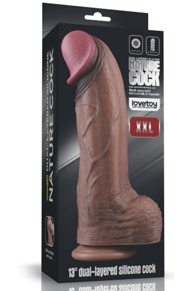 Dual Layered Silicone Cock XXL 33 cm