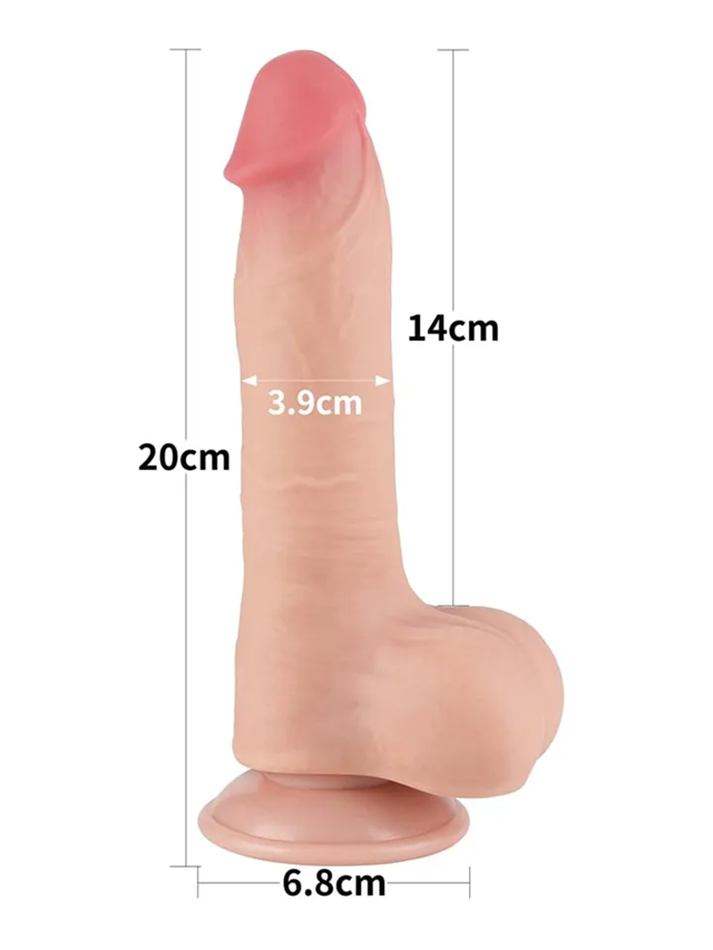 Sliding Skin Dual Layer Dildo 20 cm