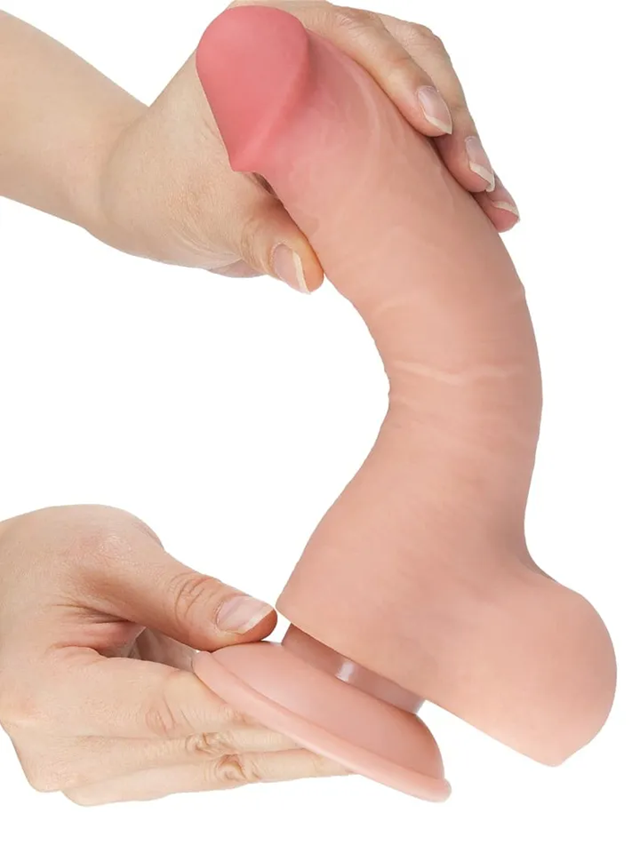 Sliding Skin Dual Layer Dildo 20 cm