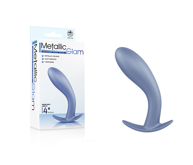 Metallic Glam Silicone Anal Plug 10.2cm