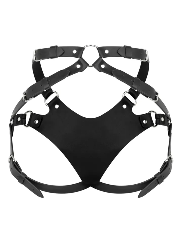 PU Leather Harness Black