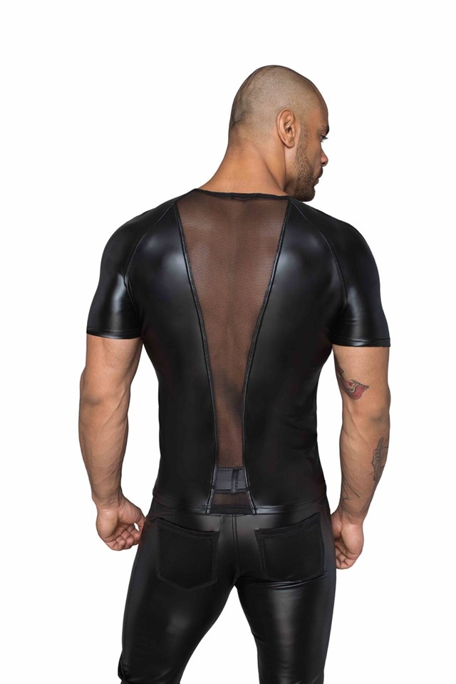 H056 T-shirt Powerwetlook With 3D Net Inserts