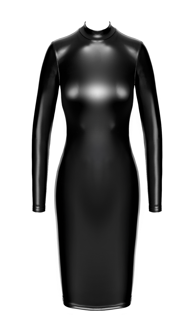 F371 Luxuria Crystal Back Sheer Midi Dress