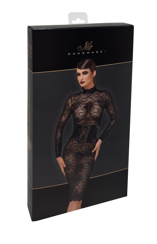 F375 Noirelle Lace Corset Midi dress