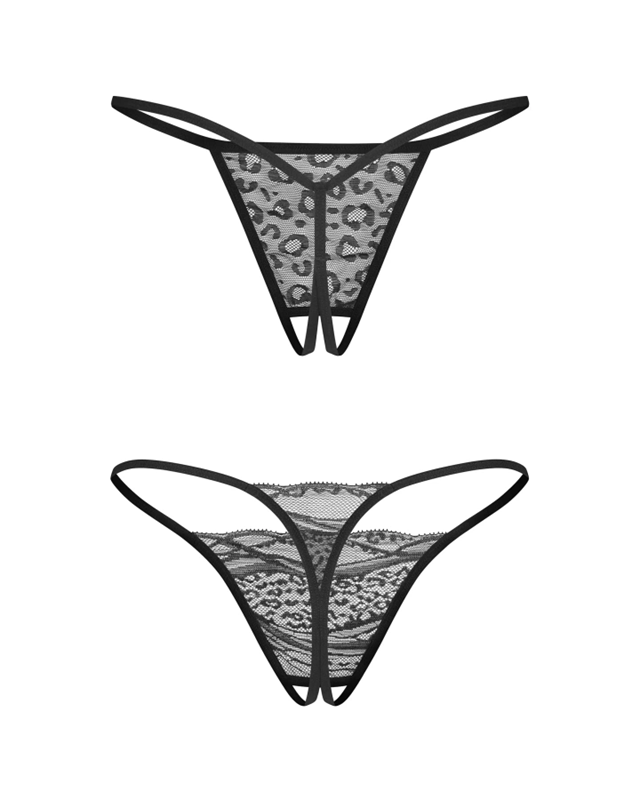Obsessive Bianca Crotchless Thong 2-pack
