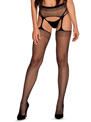 S815 Garter Stockings - Black