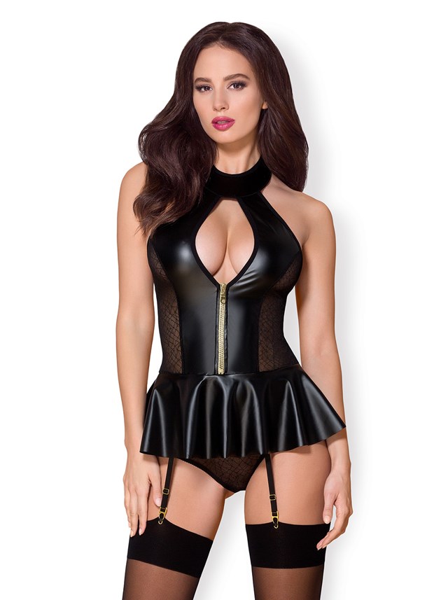859 - Wetlook Korsetti ja stringit