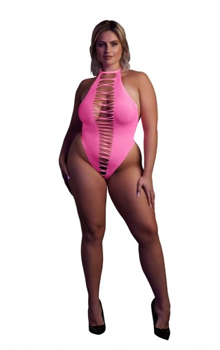 Pink High-cut Body Plus Size