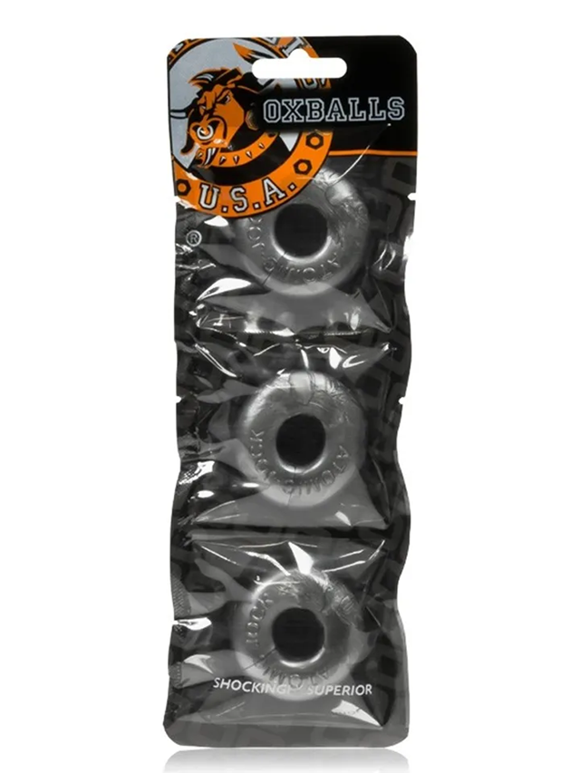 Ringer Cock Rings 3-Pack Silver Steel