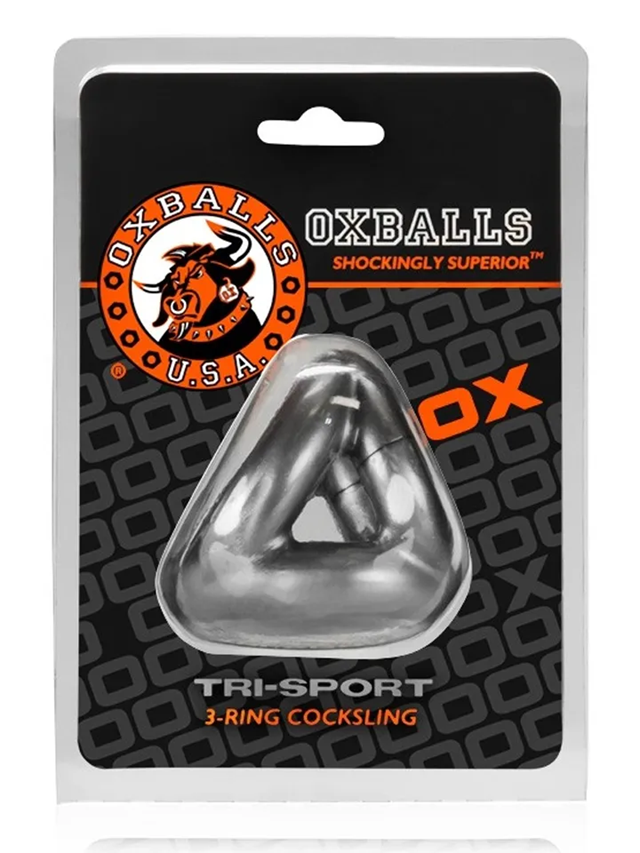 Oxballs Tri-Sport 3-Ring Cocksling Grey