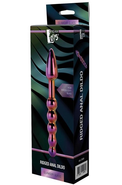 Dream Toys Glamour Glass Ridged Anal Dildo