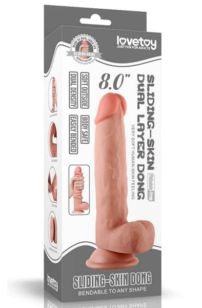 Sliding-Skin Dildo 20 cm