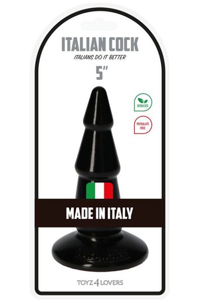TOYZ4LOVERS Italian Cock Anal Plug 13 cm - Black