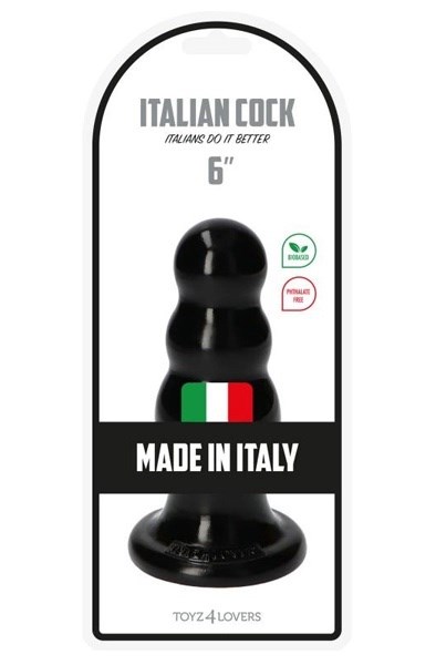 TOYZ4LOVERS Italian Cock Anal Plug 15 cm - Black