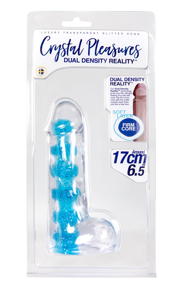Crystal Pleasures Dual Density Reality Dong 17 cm