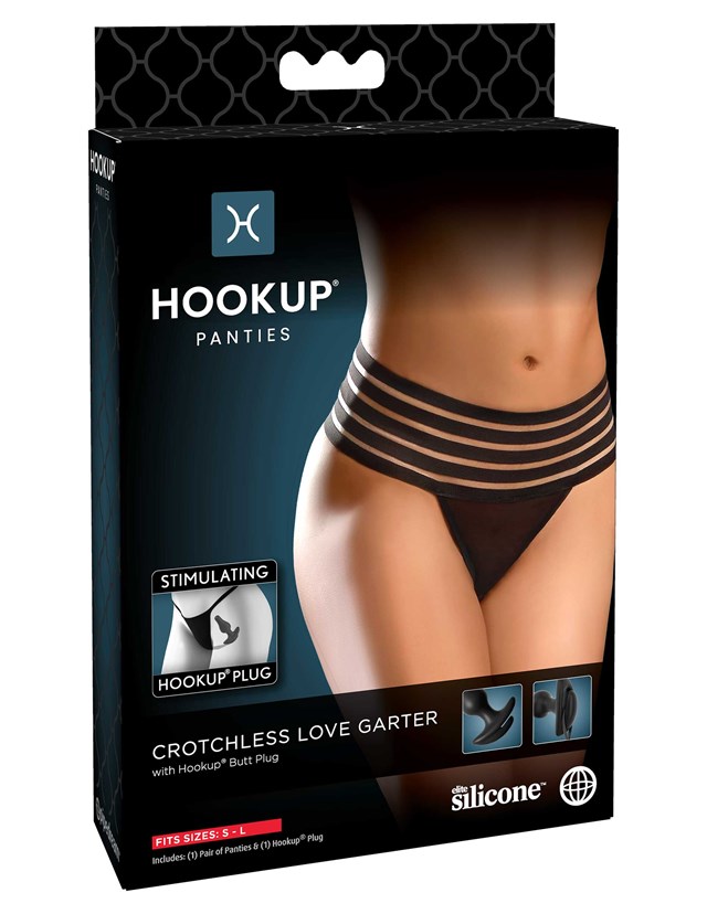 Hookup Panties Crotchless Love Garter