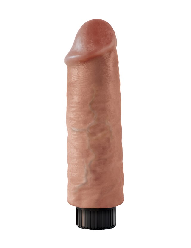 Värisevä Dildo 20 cm - Ruskettunut
