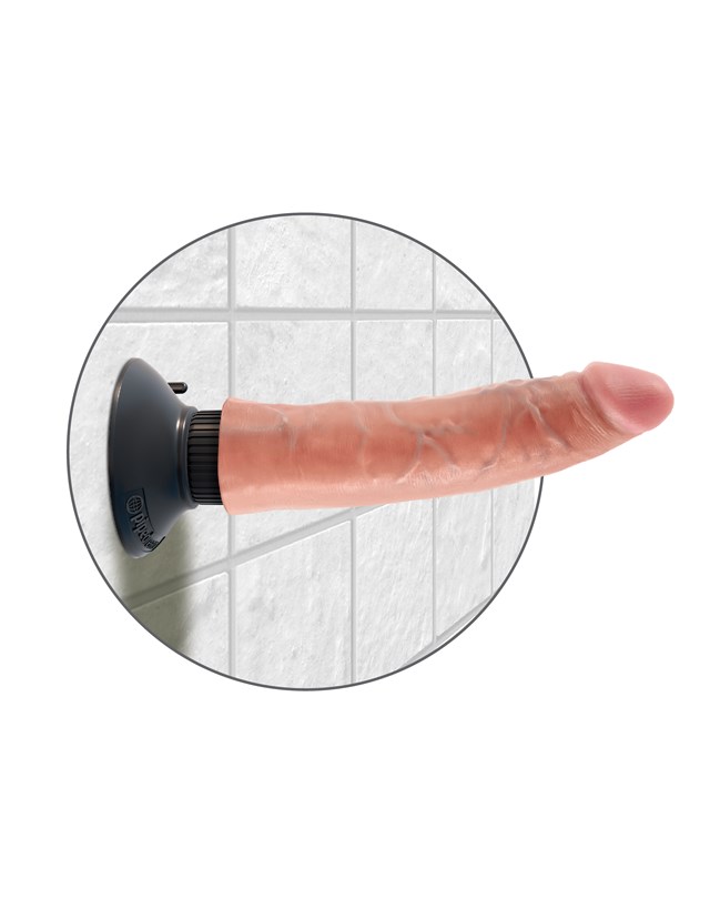 Vibrating Dildo 22 cm - Vaalea