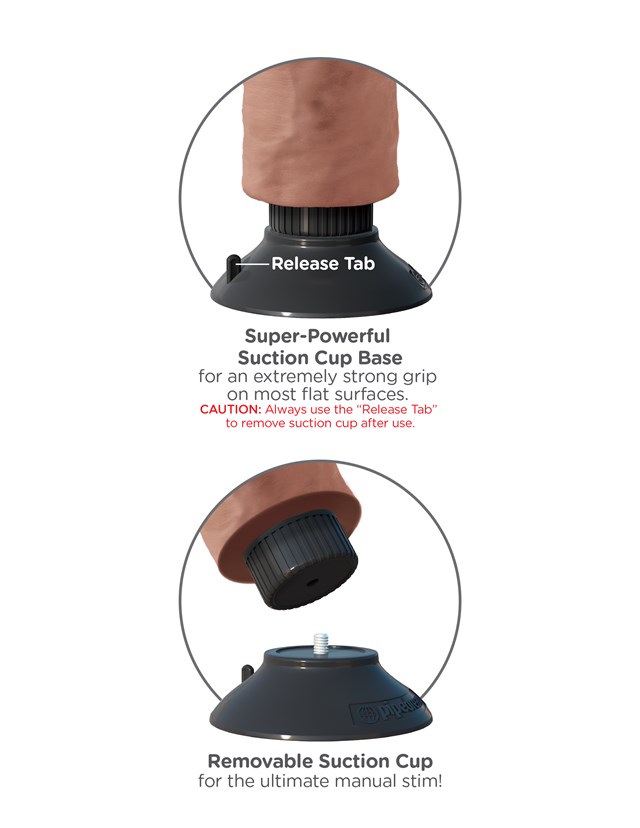 Värisevä Dildo kiveksillä 27 cm - Ruskettunut