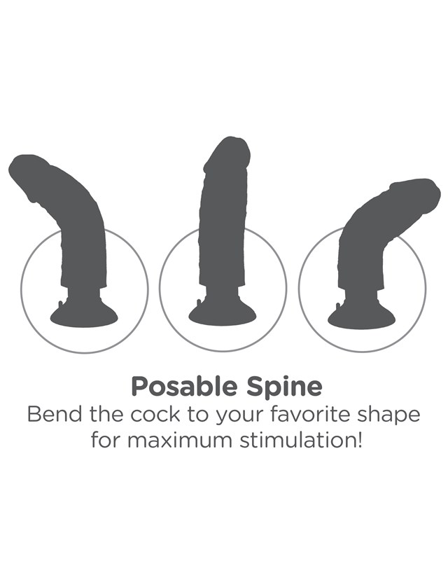 Värisevä Dildo kiveksillä 27 cm - Ruskettunut