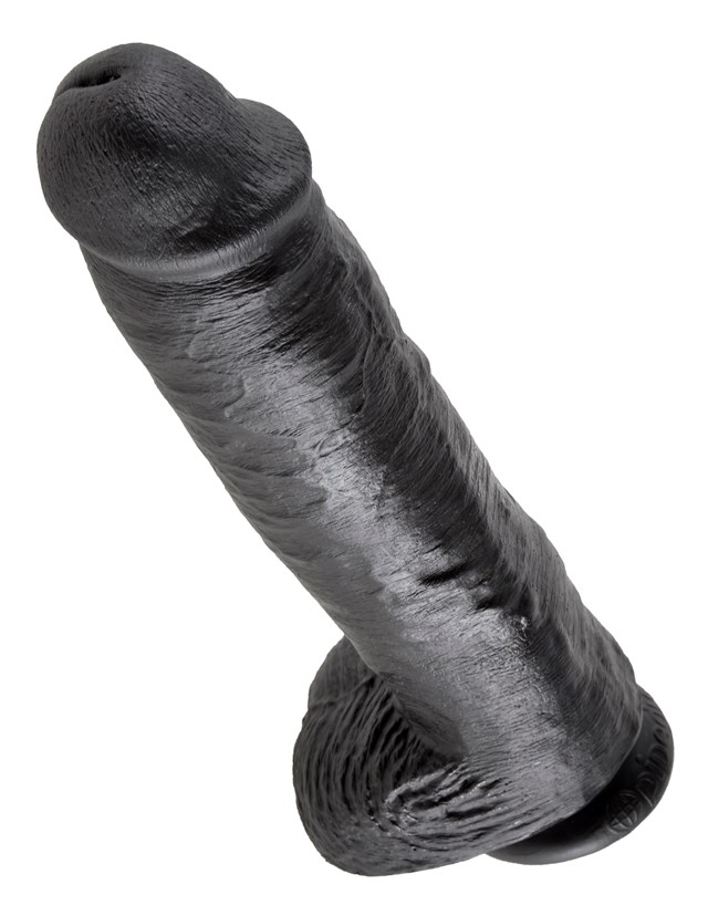 King Cock 28CM Cock with Balls - Black