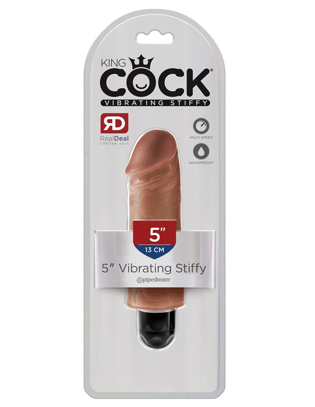 Stiffy värisevä Dildo 15.5 cm - Ruskettunut