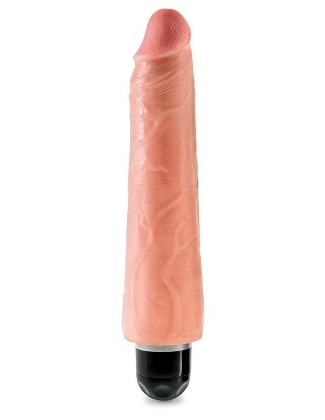 Stiffy 23 cm Värisevä dildo - vaalea