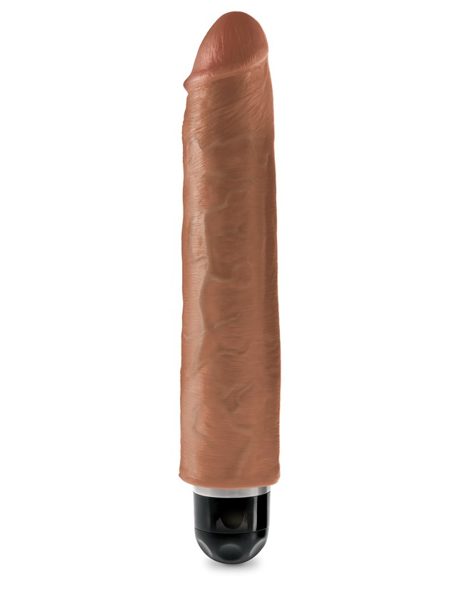 Stiffy Värisevä Dildo 25 cm - Ruskettunut