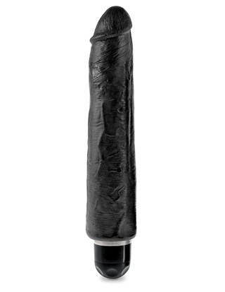 King Cock Stiffy 25 Cm Värisevä Dildo - Musta