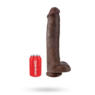 Dildo Kiveksillä 42 Cm - Ruskea