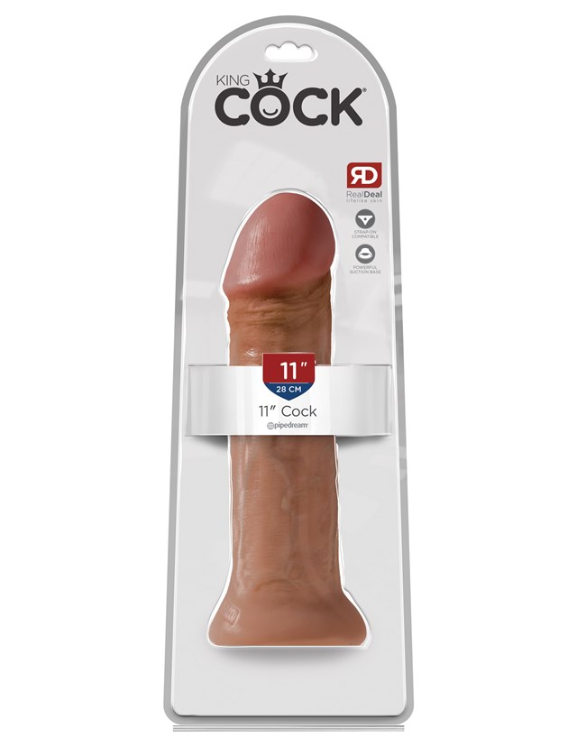Dildo 28 cm - Ruskettunut