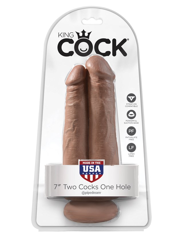 Two Cocks One Hole 18cm - Ruskettunut