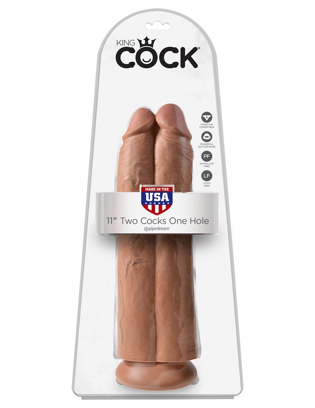 Two Cocks One Hole 28 cm - Ruskettunut