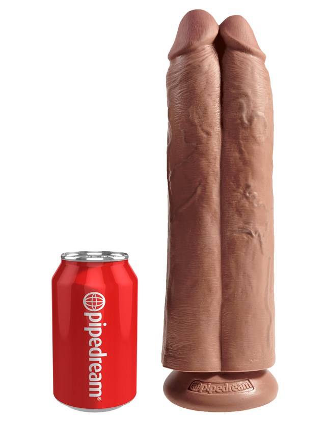 Two Cocks One Hole 28 cm - Ruskettunut