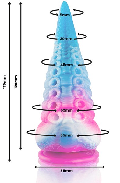 Phorcys Blue Tentacle Dildo 17 cm