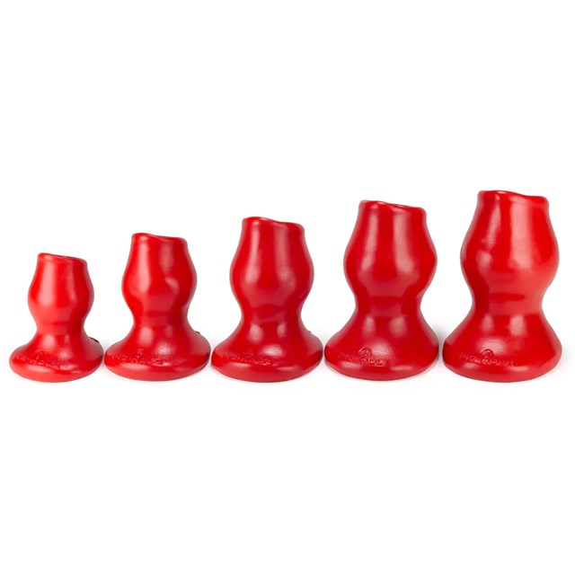Pighole Hollow Butt Plug Large - Red