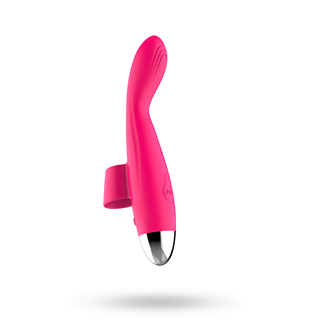 Pink Vibrating Finger Massager