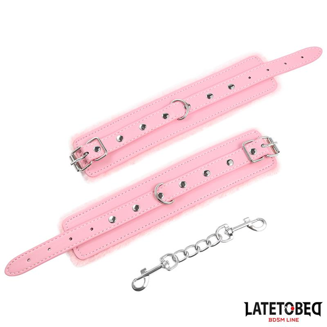 Premium Fur Lined Handcuffs Pink