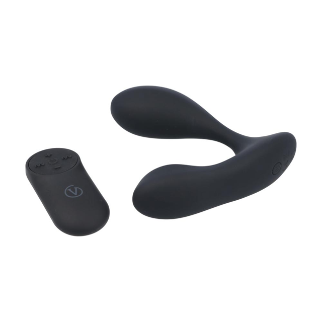 Prostatic Vibrator With Remote Black