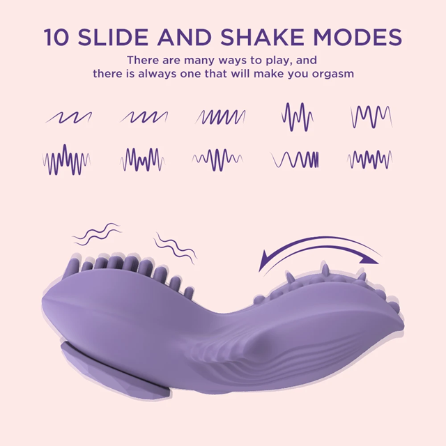Purple Wearable Clip-On Vibrator With App