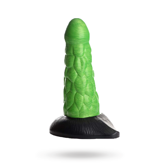 Radioactive Reptile Thick Scaly Silicone Dildo 19 cm