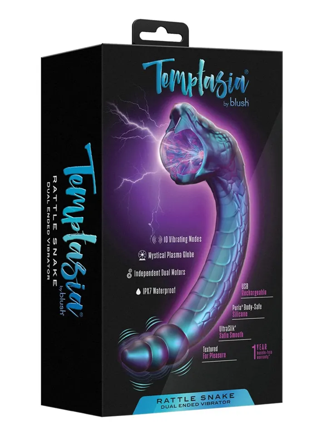Rattle Snake Glowing Plasma Globe