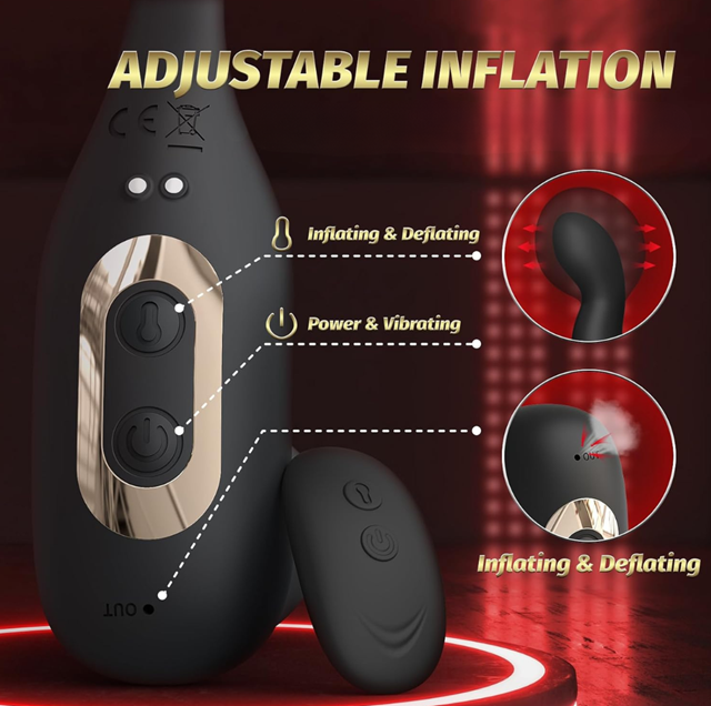 RC Inflatable Vibrating Prostate Massager