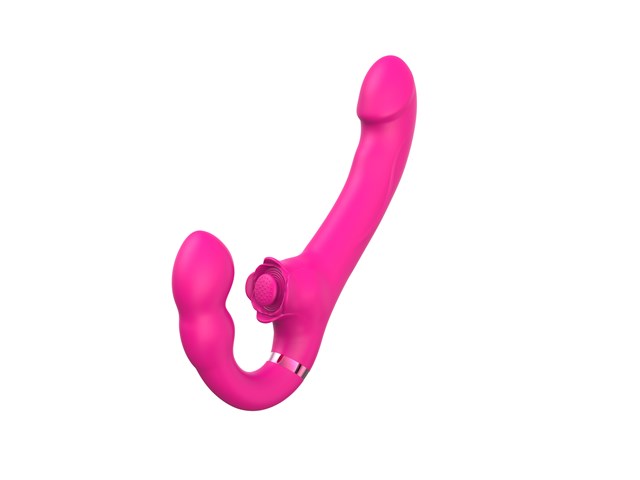 RC Vibrating & Tapping Strapless Strapon