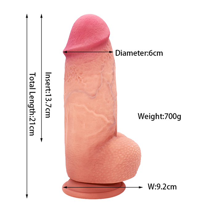 Realistic Chubby Silicone Dildo 21 cm