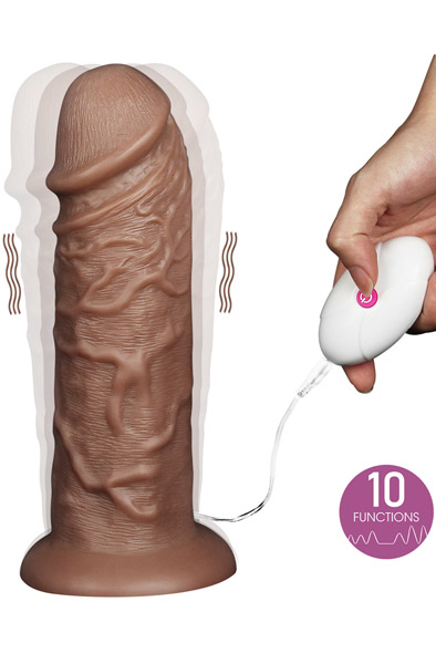 Realistic Chubby Vibrating Dildo 26,5cm