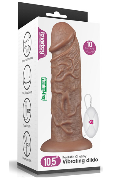 Realistic Chubby Vibrating Dildo 26,5cm