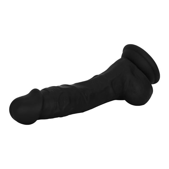 Realistic Dildo with Suction Cup and Balls 18 cm Black