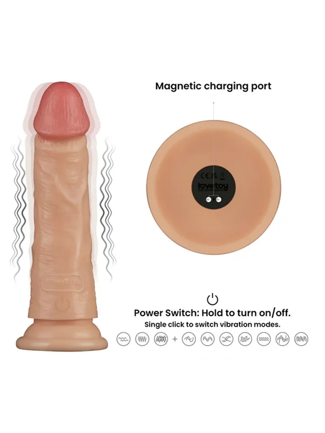 Realistic Vibrating Power Cock 18 cm